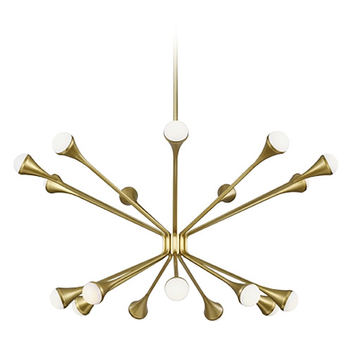 Visual Comfort Modern Collection Lody 18-Light LED Chandelier in Aged Brass by Visual Comfort Modern 700LDY18R-LED930