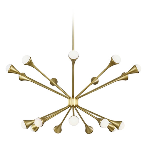 Lody 18-Light LED Chandelier in Aged Brass by Visual Comfort Modern