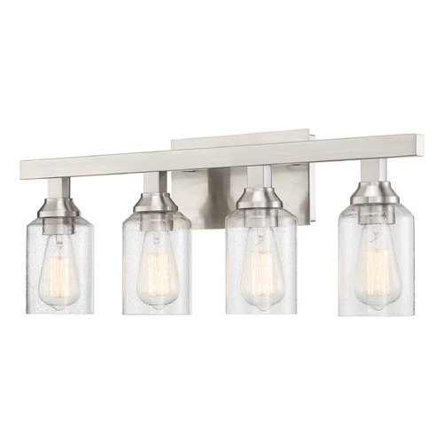 Chicago Brushed Polished Nickel Bathroom Light by Craftmade Lighting