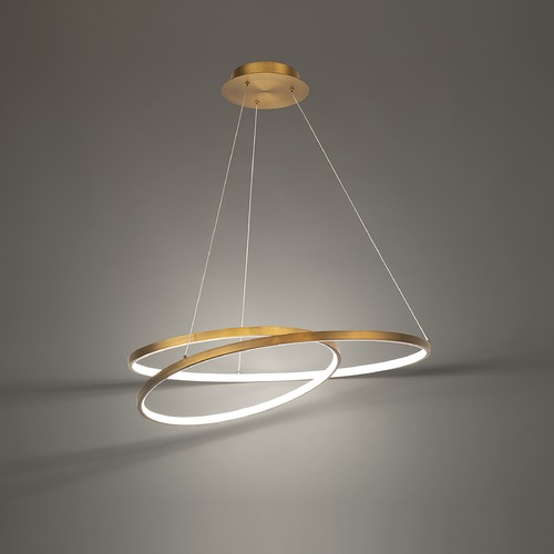 Marques 28-Inch LED Pendant in Aged Brass 3000K by WAC Lighting