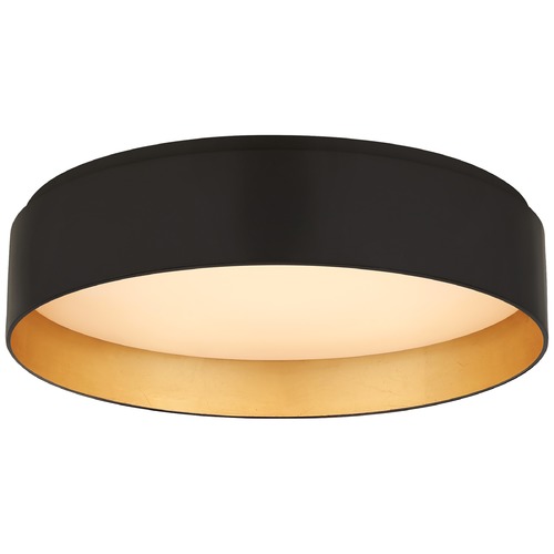 Studio VC Shaw Medium Flush Mount in Matte Black by Visual Comfort Signature