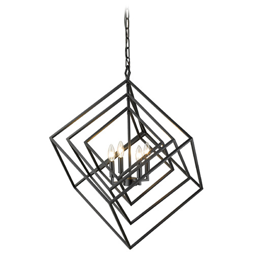 Euclid Matte Black Pendant by Z-Lite