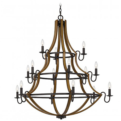 Shire Chandelier in Rustic Black by Quoizel Lighting