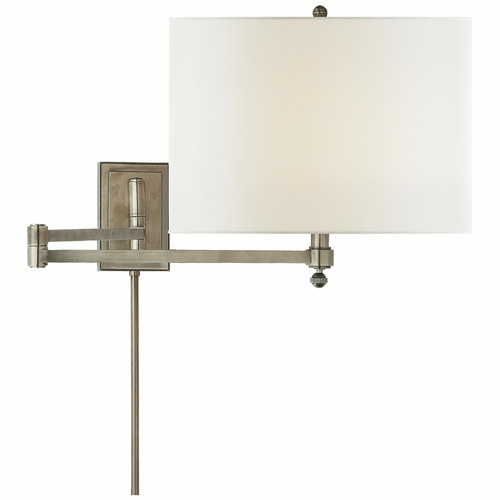 Visual Comfort Signature Collection Thomas O'brien Hudson Antique Nickel Swing Arm Lamp