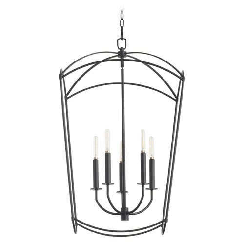 Quorum Lighting Mantle Matte Black Pendant by Quorum Lighting 6812-5-59