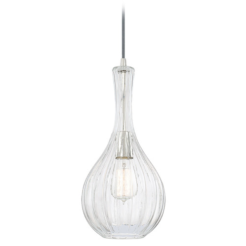 Kip 7-Inch Water Glass Pendant in Polished Nickel by Capital Lighting