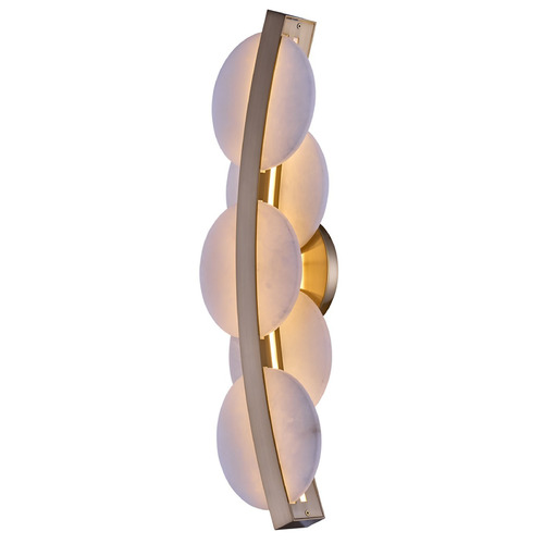 Kalco Lighting Meridian Winter Brass LED Sconce