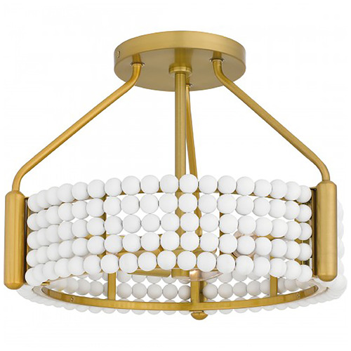 Quoizel Lighting Molly Brushed Gold Semi-Flushmount Light