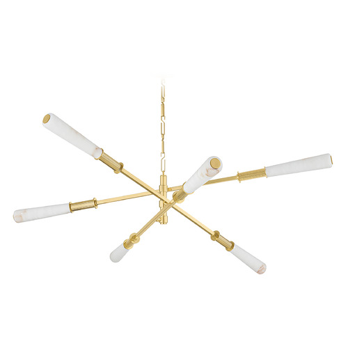 Corbett Lighting Dashiell Vintage Polished Brass LED Chandelier