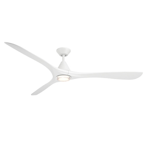Modern Forms Carve Matte White LED Ceiling Fan with Light