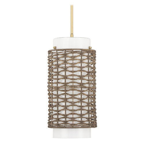 Hunter Fan Company Laila Luxe Gold Mini-Pendant Light with Cylindrical Shade