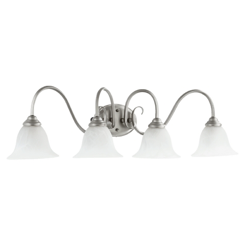 Quorum Lighting Spencer Classic Nickel Bathroom Light by Quorum Lighting 5110-4-64