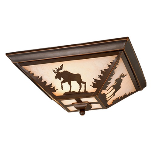 Vaxcel Lighting Yellowstone Burnished Bronze Flush Mount by Vaxcel Lighting CC55614BBZ