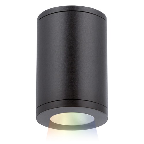 WAC Lighting Tube Architectural 5-Inch LED Color Changing Flush Mount DS-CD05-F-CC-BK
