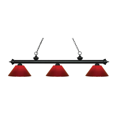 Riviera Matte Black Billiard Light by Z-Lite