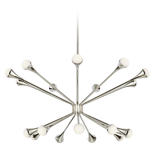 Visual Comfort Modern Collection Lody 18-Light LED Chandelier in Polished Nickel by Visual Comfort Modern 700LDY18N-LED930