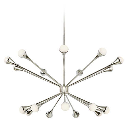Lody 18-Light LED Chandelier in Polished Nickel by Visual Comfort Modern