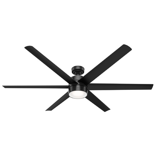 Solaria Matte Black LED Ceiling Fan by Hunter Fan Company