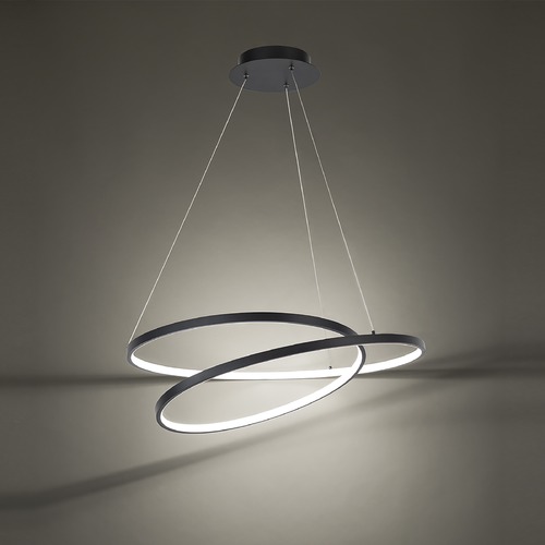Marques 28-Inch LED Pendant in Black 3000K by WAC Lighting