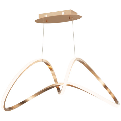 Perpetual 37-Inch LED Pendant in Brushed Champagne by ET2 Lighting