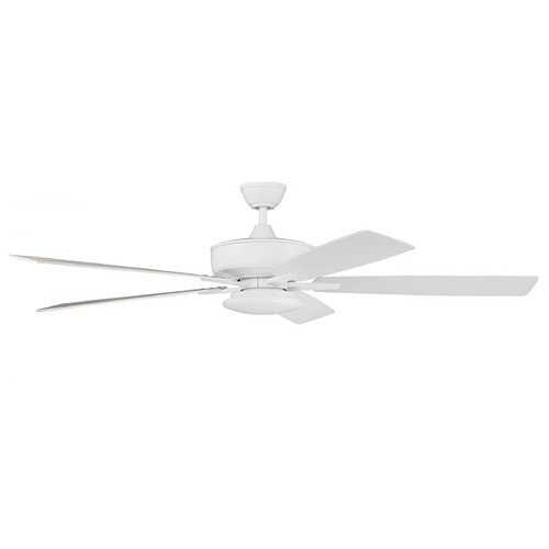 Craftmade Lighting Super Pro 112 60-Inch LED Fan in White by Craftmade Lighting S112W5-60WWOK