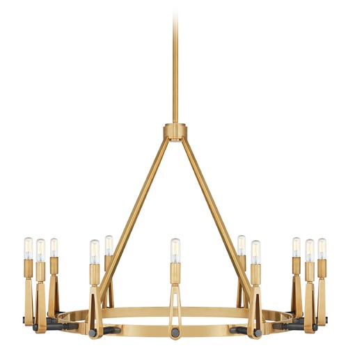Visual Comfort Signature Collection Thomas OBrien Alpha Chandelier in Brass & Bronze by Visual Comfort Signature TOB5512HABBZ