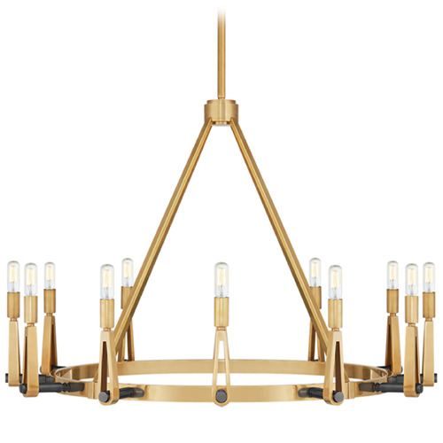 Visual Comfort Signature Collection Thomas OBrien Alpha Chandelier in Brass & Bronze by Visual Comfort Signature TOB5512HABBZ