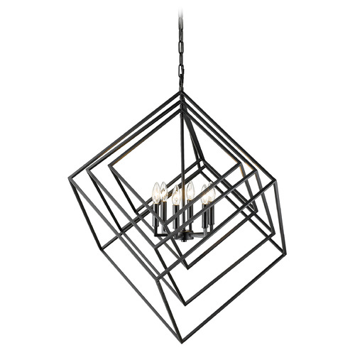 Euclid Matte Black Pendant by Z-Lite