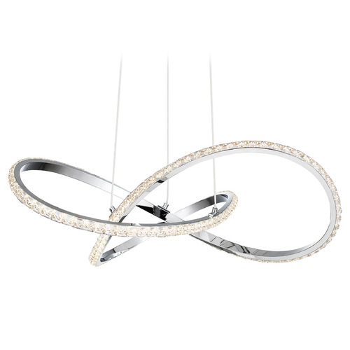 Rumi LED Pendant in Polished Chrome by Quoizel Lighting