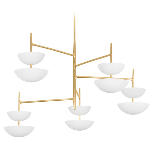 Corbett Lighting Evander Vintage Gold Leaf LED Chandelier