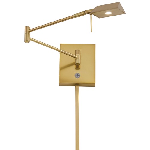 George's Reading Room Honey Gold LED Swing Arm Lamp by George Kovacs