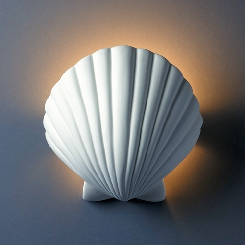 Shell Wall Sconce Light in Bisque by Justice Design Group