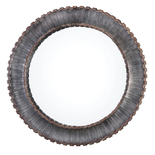 Tanaina Silver Round Mirror by Uttermost Lighting