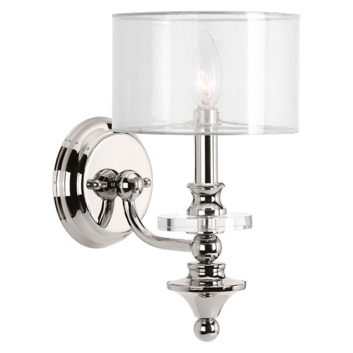 Progress Lighting March Polished Nickel Sconce by Progress Lighting P710013-104