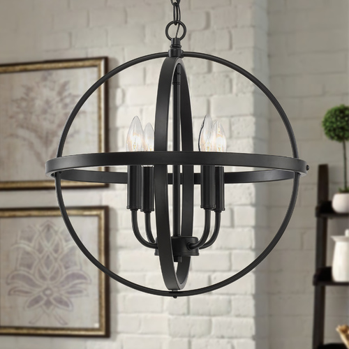 HomePlace by Capital Lighting Hartwell 16.50-Inch Orb Pendant in Matte Black by HomePlace by Capital Lighting 317541MB