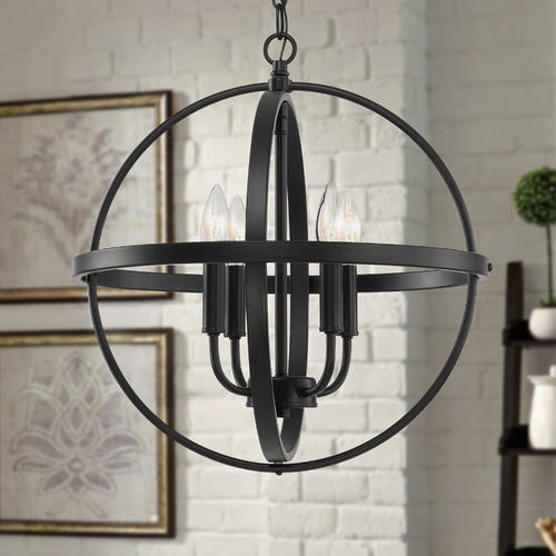 Hartwell 16.50-Inch Orb Pendant in Matte Black by HomePlace by Capital Lighting