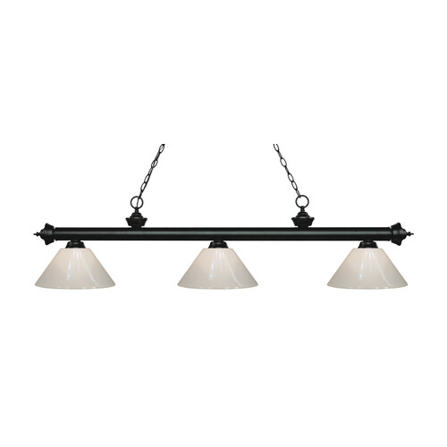 Riviera Matte Black Billiard Light by Z-Lite
