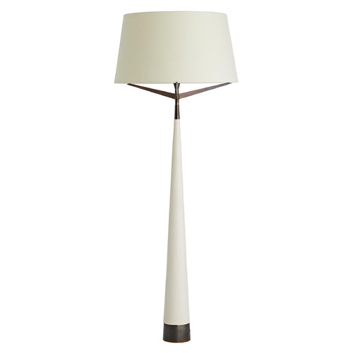 Elden Floor Lamp in Ivory Resin & Heritage Brass by Arteriors Home
