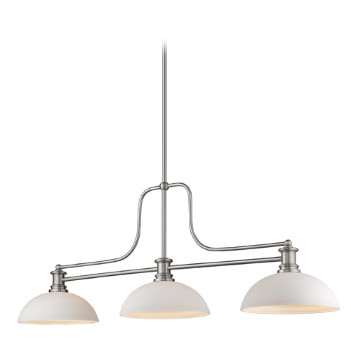 Melange Brushed Nickel Billiard Light by Z-Lite