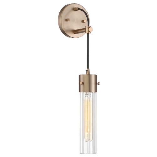 Eaves Copper Brushed Brass Sconce by Nuvo Lighting