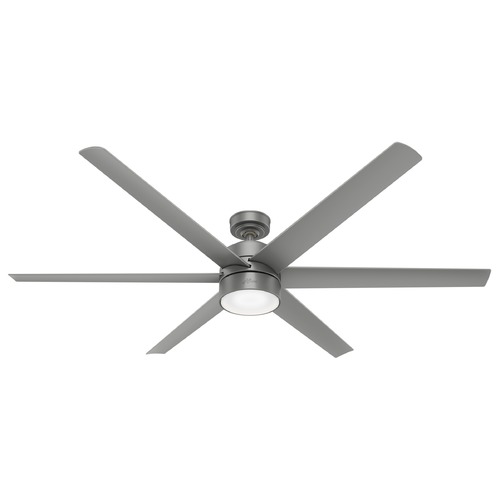 Solaria Matte Silver LED Ceiling Fan by Hunter Fan Company