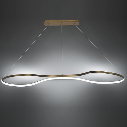 Marques 48-Inch Linear LED Pendant in Aged Brass 3000K by WAC Lighting