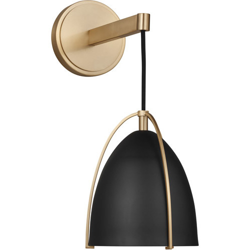 Norman 15.38-Inch Wall Sconce in Satin Brass by Visual Comfort Studio