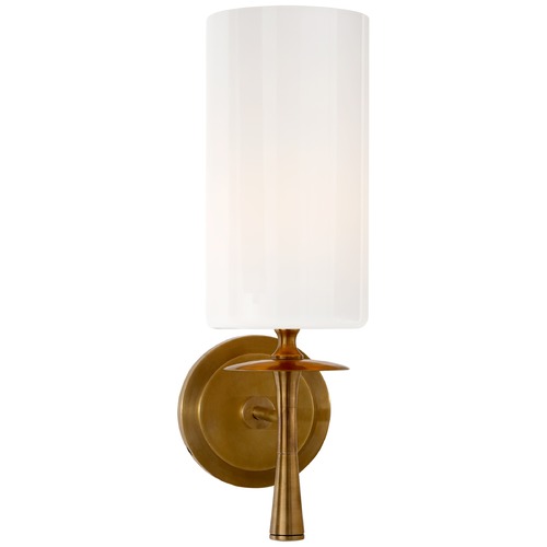 Visual Comfort Signature Collection Aerin Drunmore Single Sconce in Antique Brass by Visual Comfort Signature ARN2018HABWG