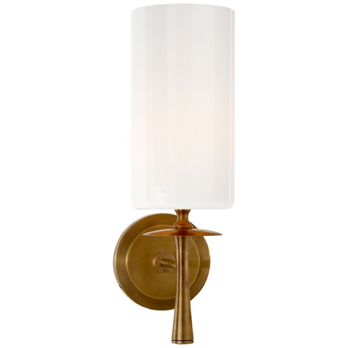 Aerin Drunmore Single Sconce in Antique Brass by Visual Comfort Signature