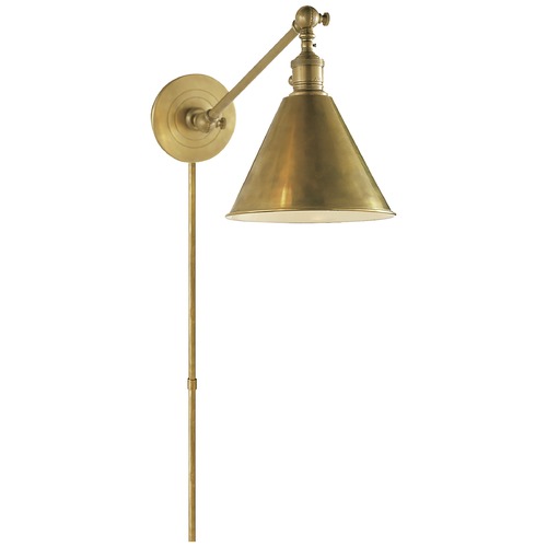 Visual Comfort Signature Collection E.F. Chapman Boston Library Light in Antique Brass by Visual Comfort Signature SL2922HAB