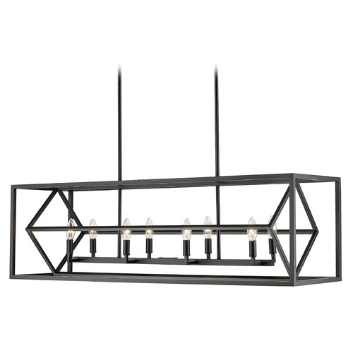 Z-Lite Euclid Matte Black Linear Light by Z-Lite 457-8L-MB