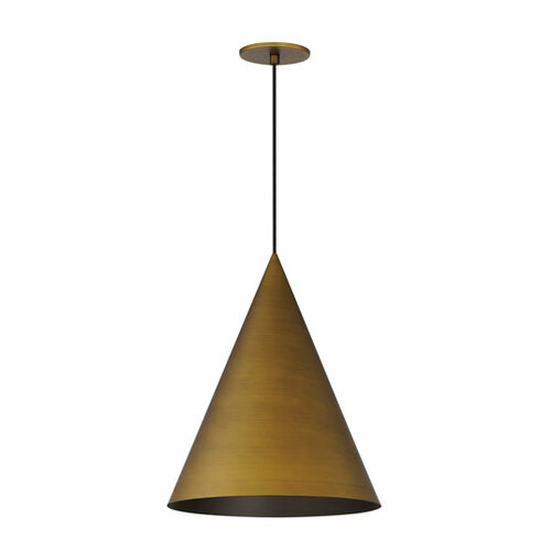 ET2 Lighting Pitch 14-Inch LED Pendant in Antique Brass by ET2 Lighting E34501-AB