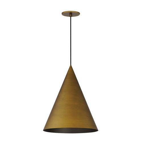 Pitch 14-Inch LED Pendant in Antique Brass by ET2 Lighting