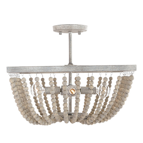 Capital Lighting Sarah 17-Inch Square Semi-Flush in Mystic Sand by Capital Lighting 9D294A